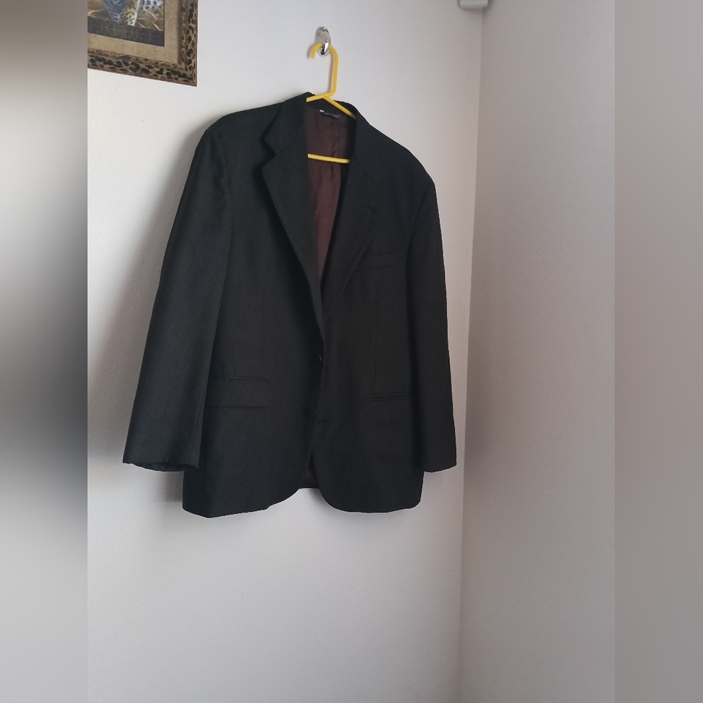 Gap Blazer Men 42 Charcoal & Brown Mix Elegant Business Special Occasion Dinner
